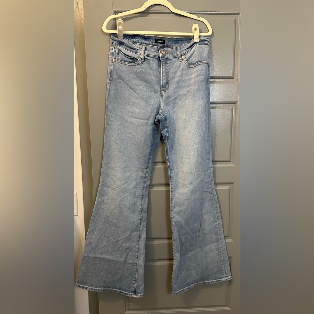Express Light Denim Flare Jeans